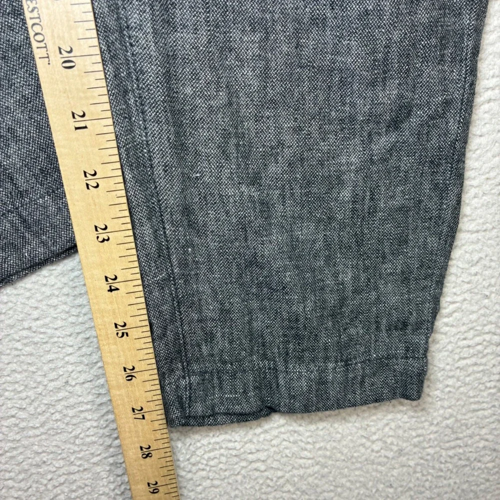 Banana Republic Linen Blend Pants Men 31x27 Black Athletic Chino Summer Cropped